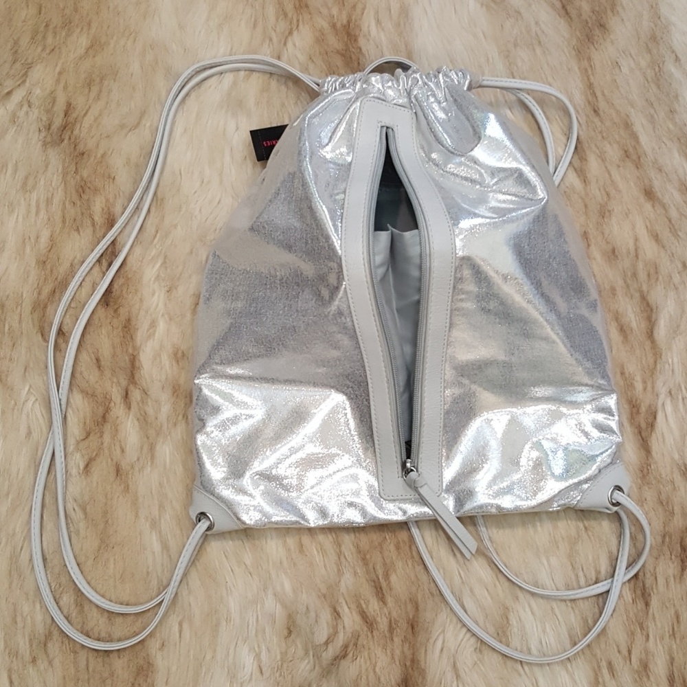 Silver Drawstring Backpack - Picture 5 of 7
